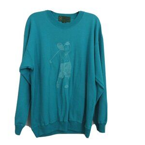 VTG Hickey Freeman Bobby Jones Collection Sweatshirt Blue Size Medium Crewneck